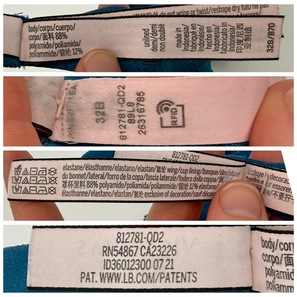 Victoria’s Secret Lace Unlined Demi Bra in Teal / Chartreuse | 32B - Picture 8 of 9